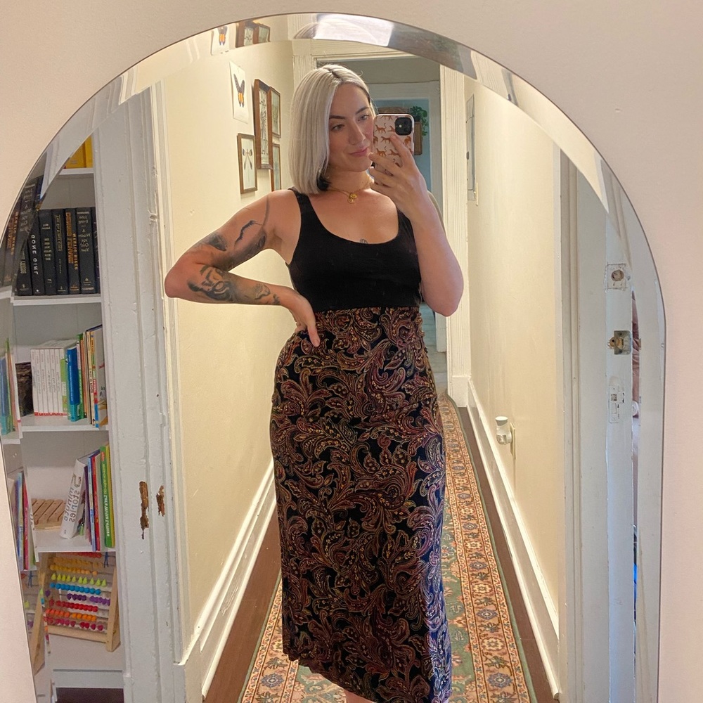 Black paisley skirt